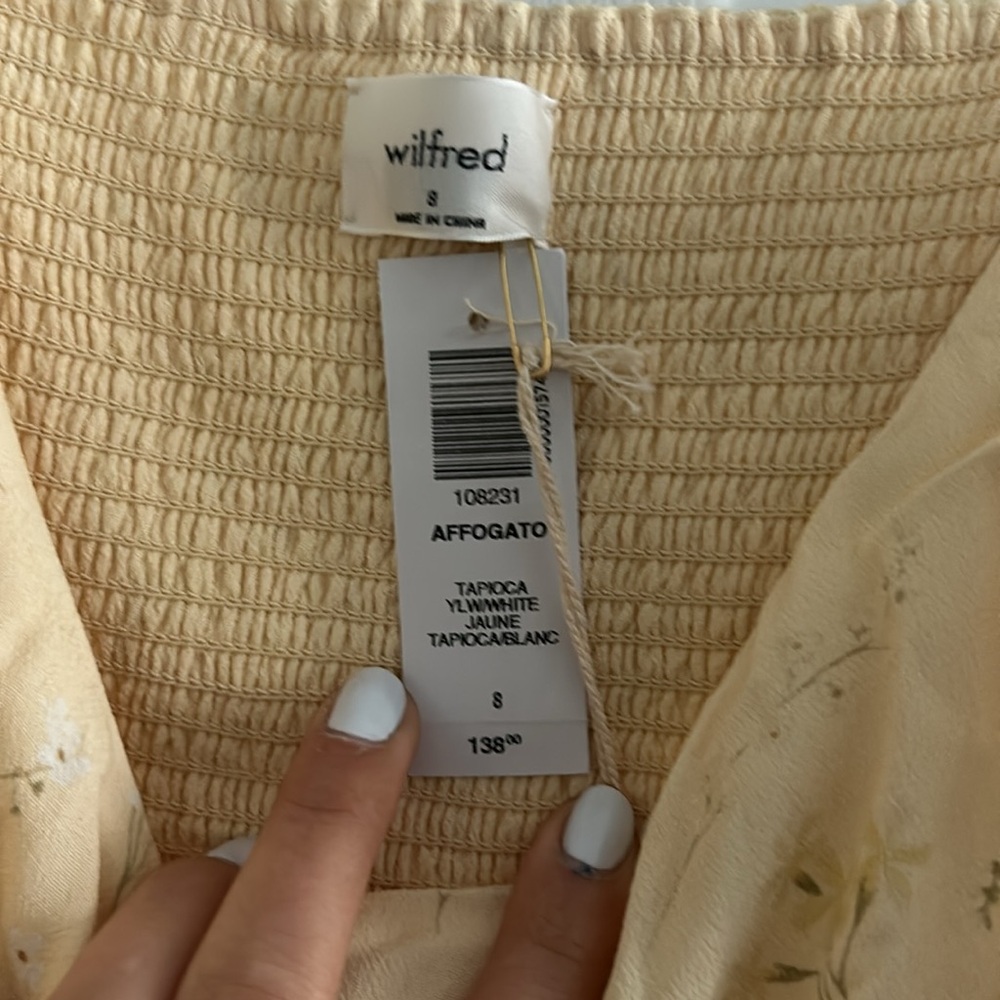 aritzia yellow floral midi dress - Picture 2 of 2